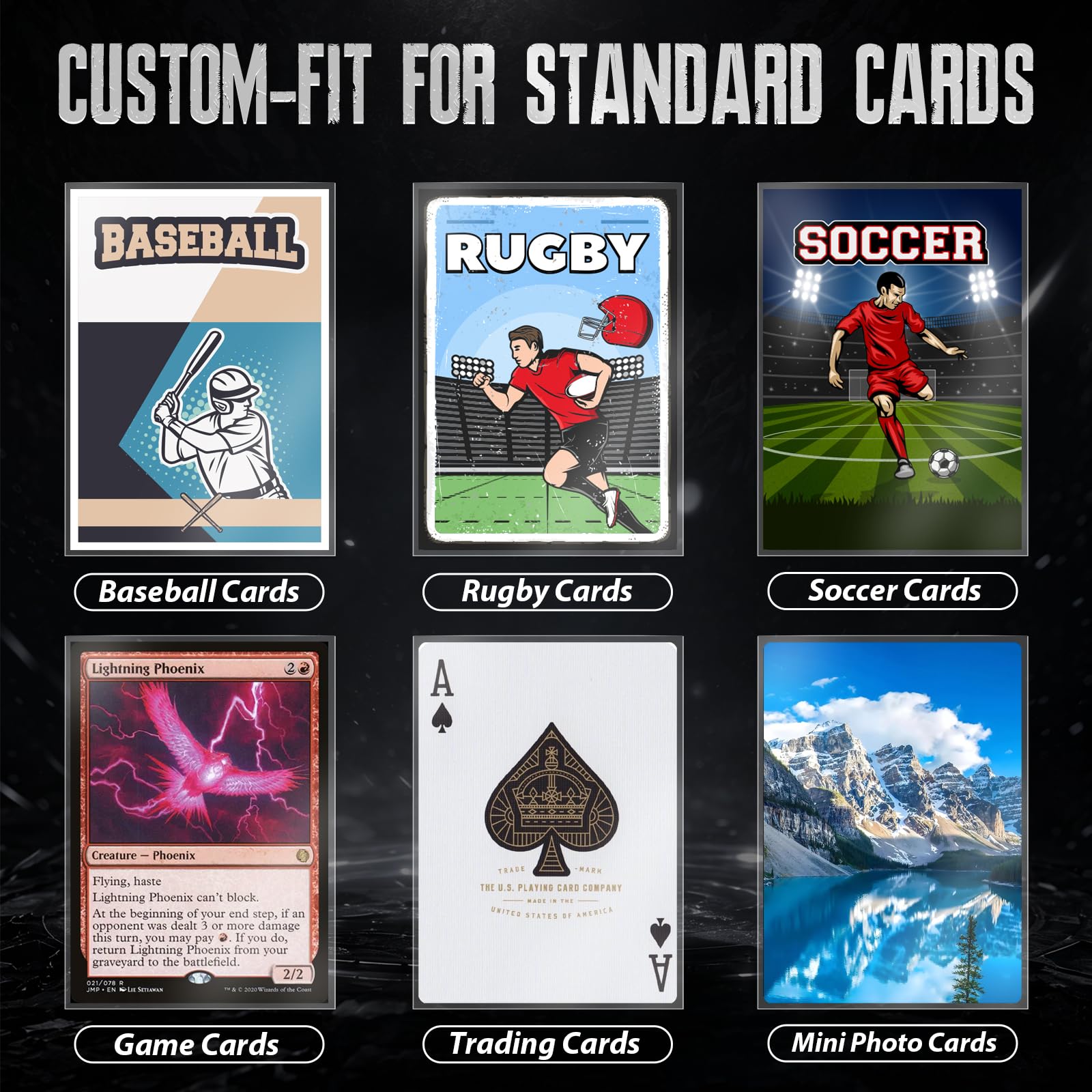 1000 fundas protectoras transparentes suaves para tarjetas, estándar para fundas de tarjetas de centavo, fútbol, magia, béisbol, MTG, Yugioh