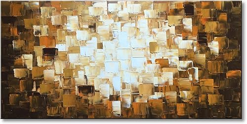 Miniatura 3 de Pinturas al óleo abstractas texturizadas sobre lienzo Decoración moderna del arte para la pared