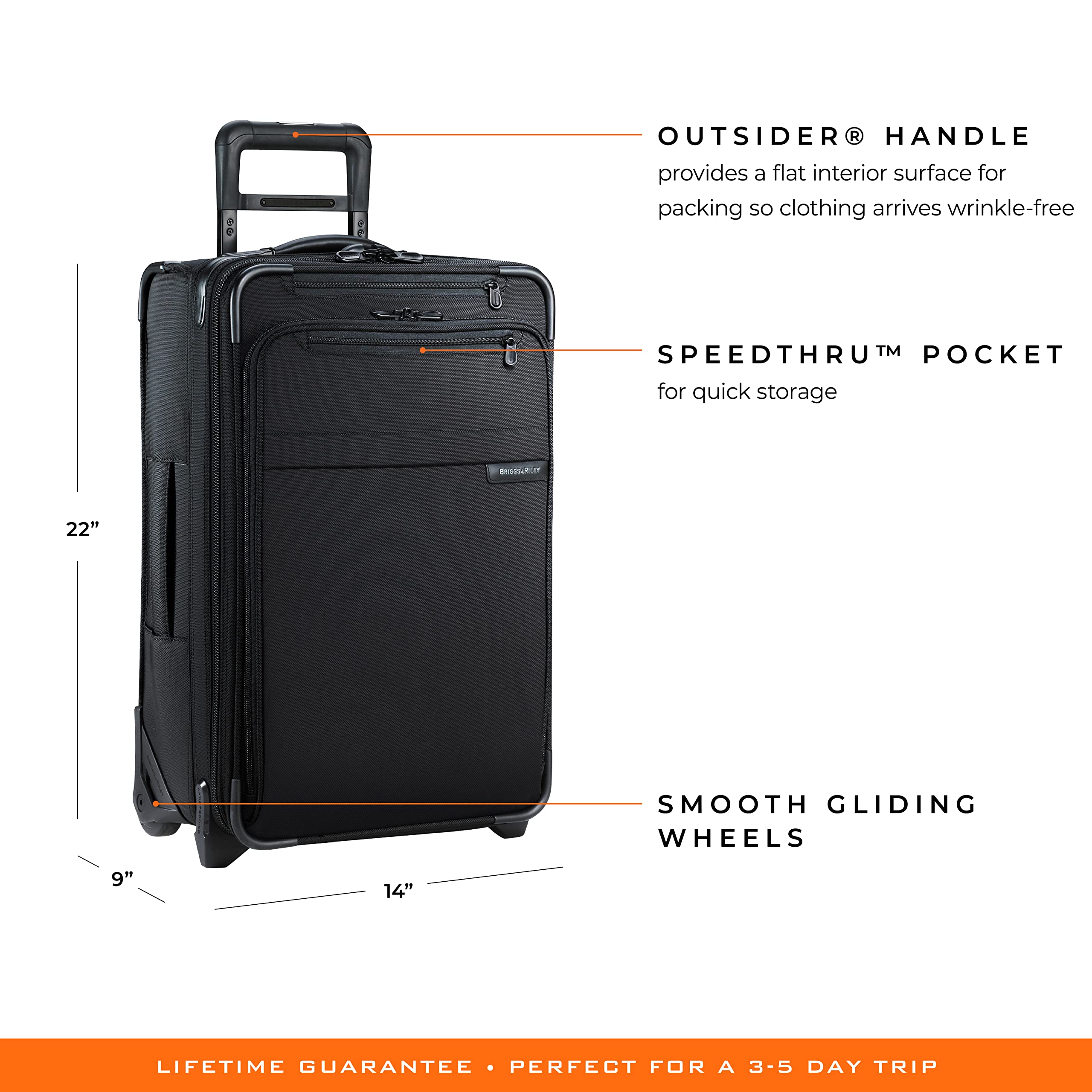 Briggs & Riley Baseline 22 inch Softside Carry On Luggage with wheels