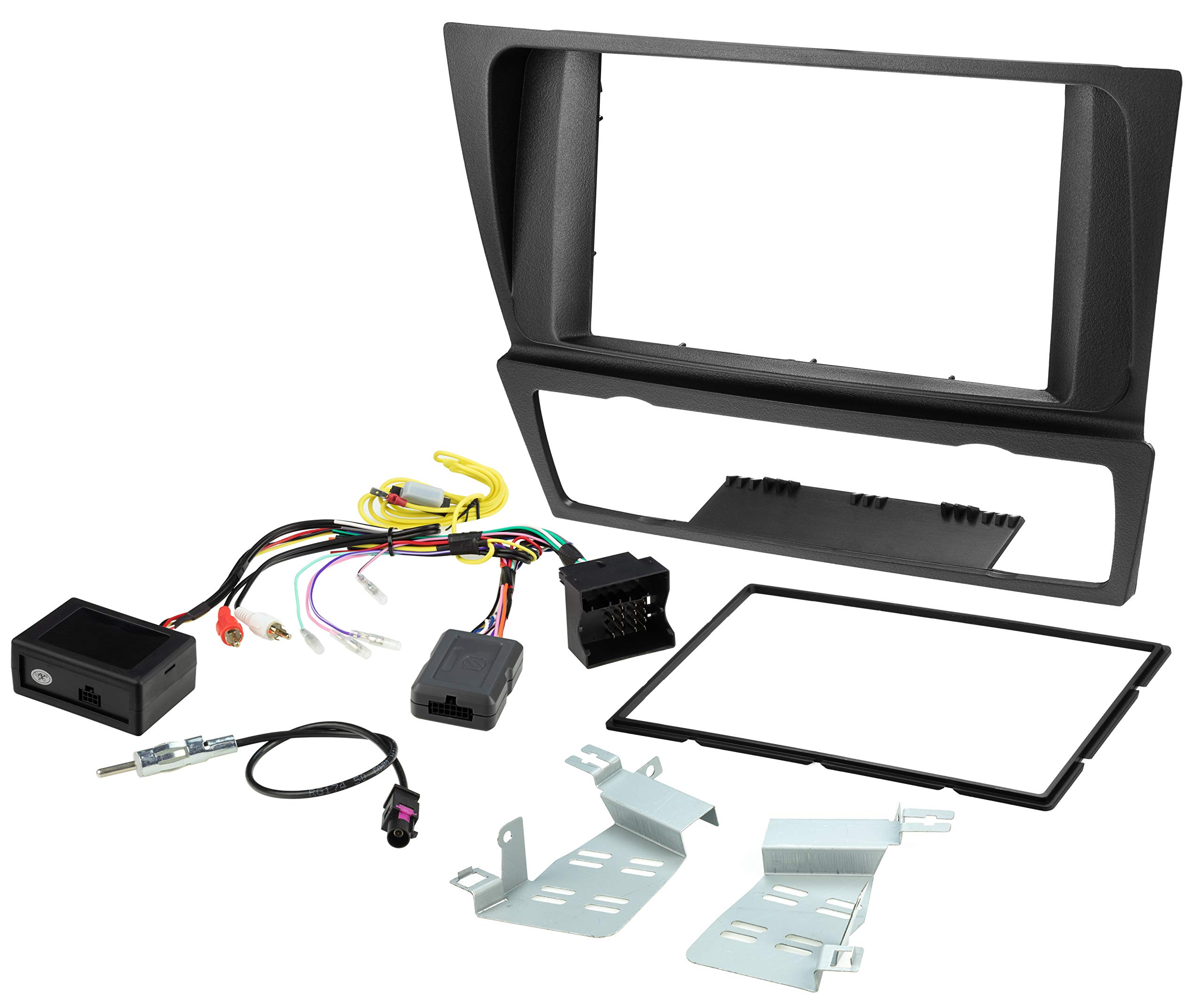 SCOSCHE Complete Solutions Kit Compatible with 2006 to 2012 BMW 3-Series Vehicles with Automatic Climate Controls or Quadlock Connection BW2372SRMB