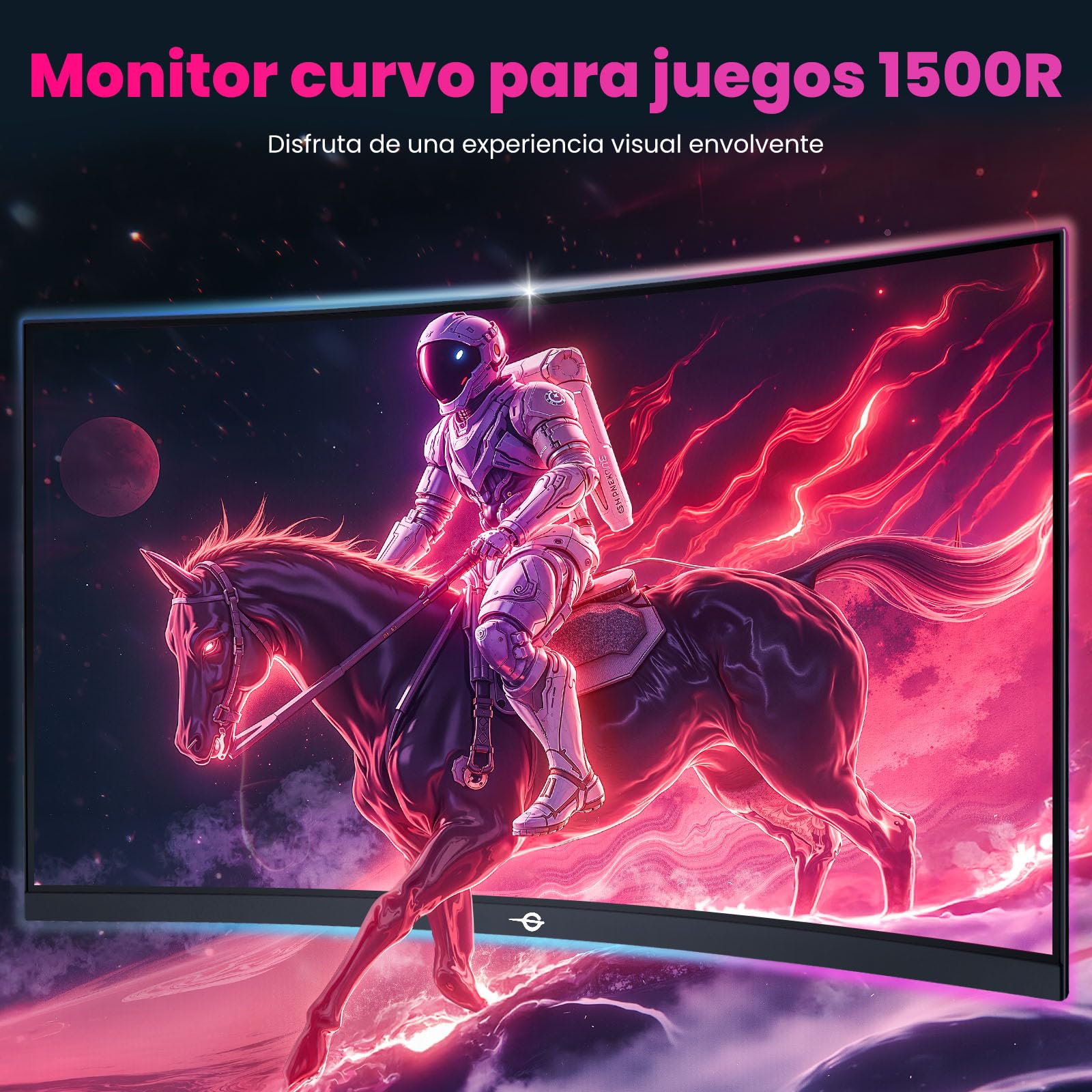 TITAN ARMY 27 Pulgadas FHD Curvo Monitor Gaming, 300Hz 280hz 240hz, 1ms MPRT Full HD 1500R Fast VA, FreeSync Premium (1920x1080), HDR10, VESA 100x100, HDMI 2.0 & DisplayPort 1.4, C27A1H