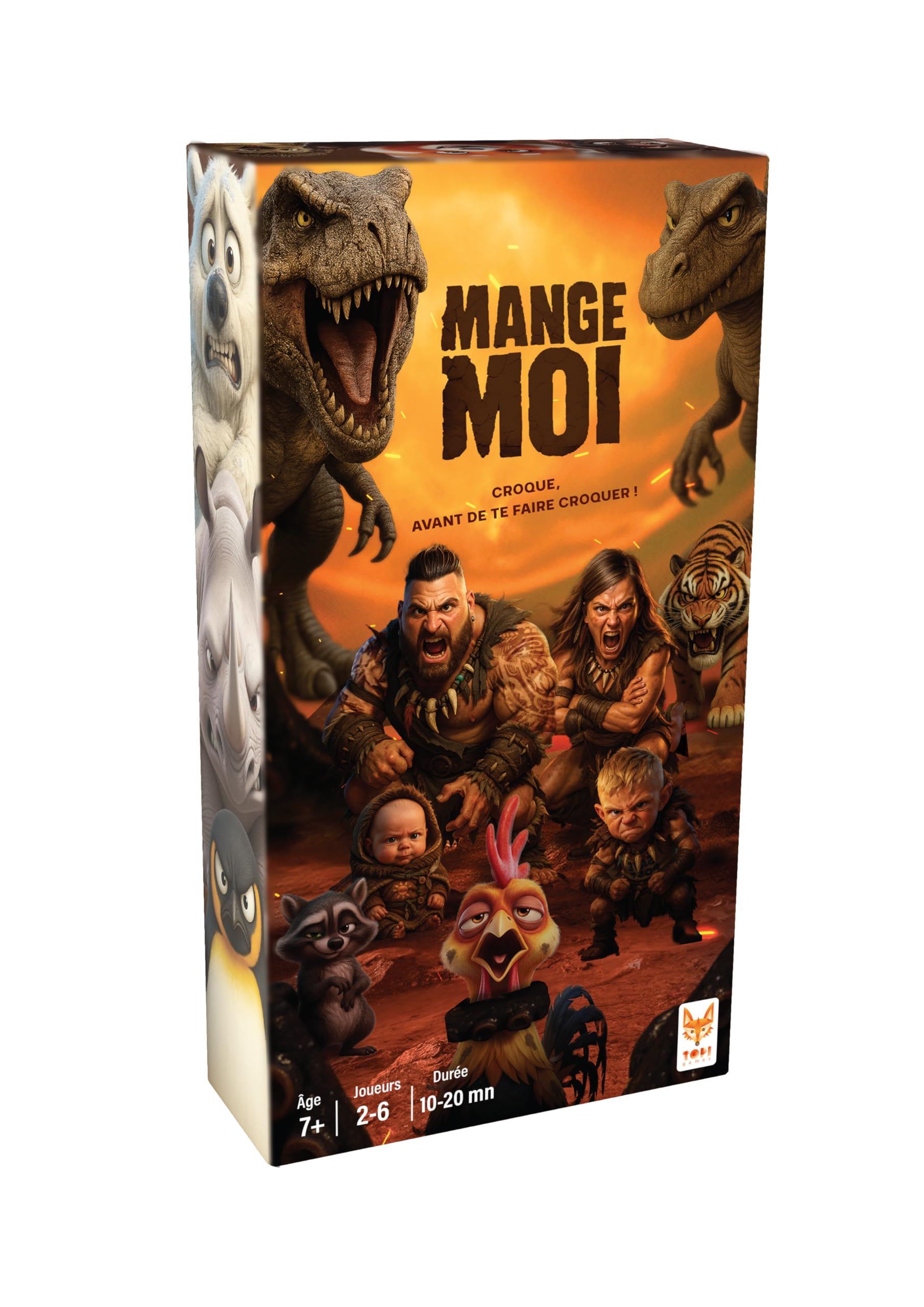 Topi Games Gioco di società Mange Moi Nicco Capone | Gioco di carte battaglia strategica in famiglia | Battle Royal | Tema Animali | 2-6 Giocatori | 20 minuti | 2 varianti | Idea regalo per
