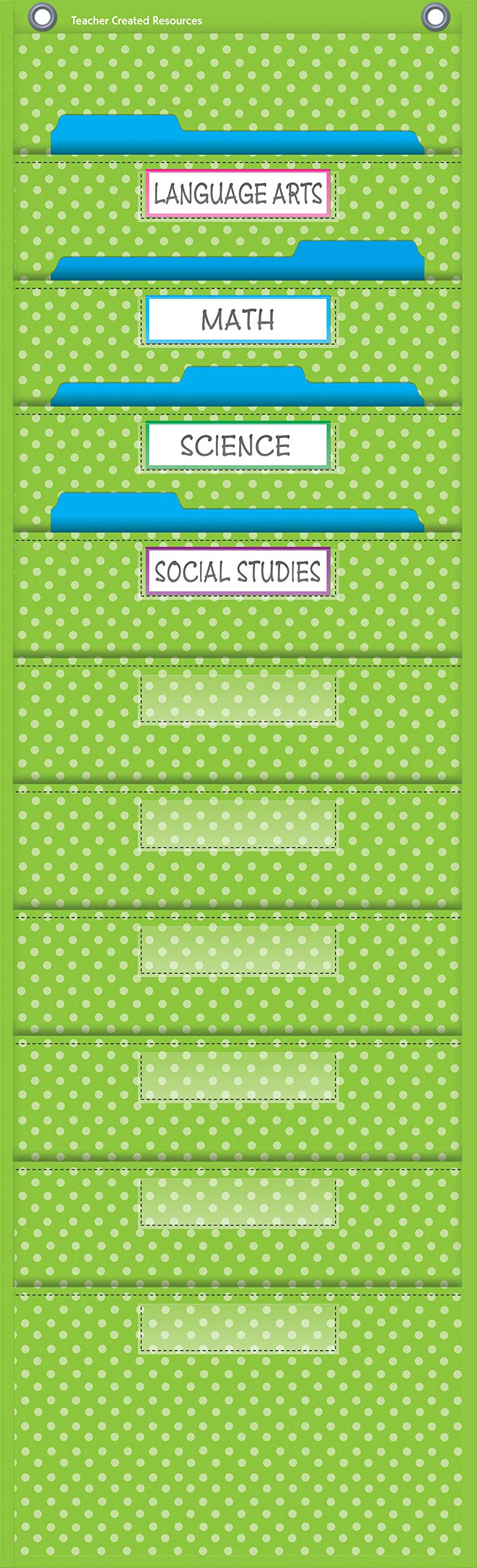 Teacher Created Resources Polka Dot Storage Pocket Chart