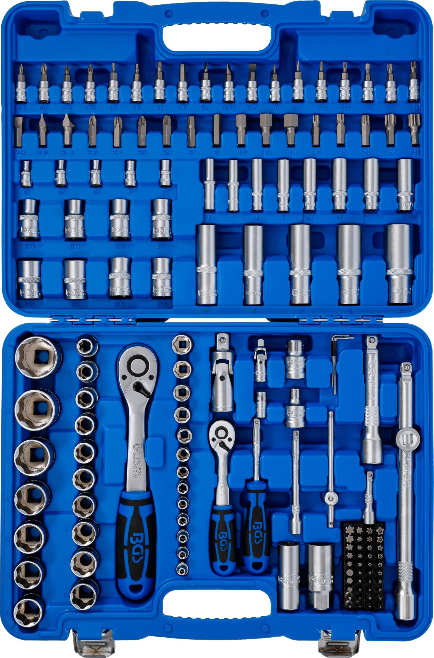 BGS 74518 | Steckschlüssel-Satz Wellenprofil | Super Lock | 150-tlg.