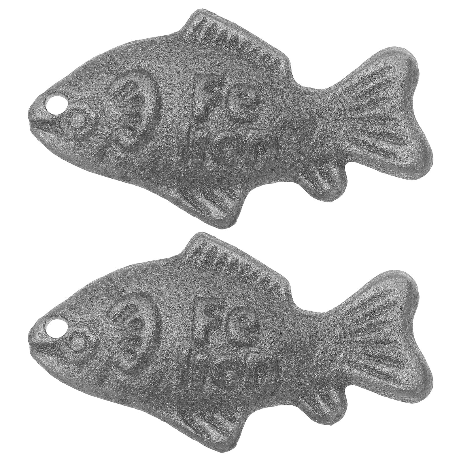 STOBAZA 2-pack Natural Iron Fish, Reusable Iron Deficiency Booster for Food Soups Drinks, Cooking Tool for Vegans Athletes Pregnant Women