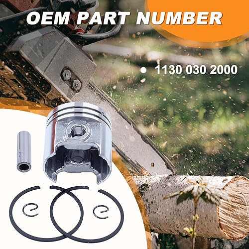 Miniatura 4 de Kit de clips de pistón de 1.457 in/anillos de dedo para STIHL 017 MS170 MS 170 motosierra # 1130 030 2000 piezas del motor