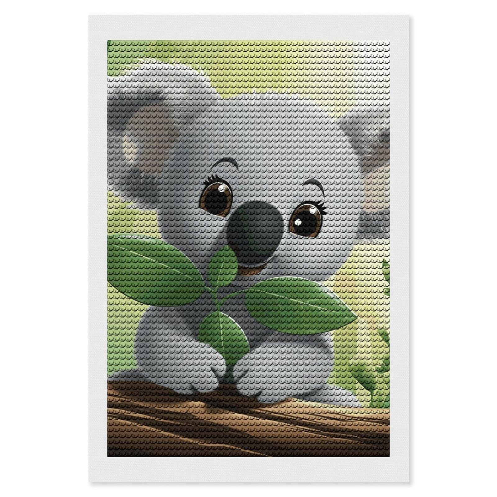 DWVTSLH Koala Diamond Painting Kits for Adults, Personalized Diamond Photo Art Full Drill, DIY 5D Diamond Art Painting Kits for Beginners, Home Wall Decor 8"x12"