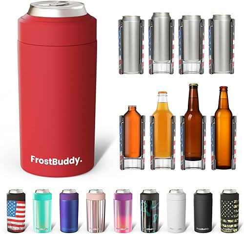 Miniatura 36 de Frost Buddy Universal Buddy - Enfriador de latas, se adapta a todos, para botellas regulares de 12 y 16 onzas o de tamaño delgado, acero inoxidable