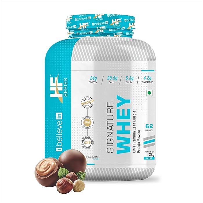 Buy HF Series Signature Whey Protein Powder with 24G Protein,5G BCAAs