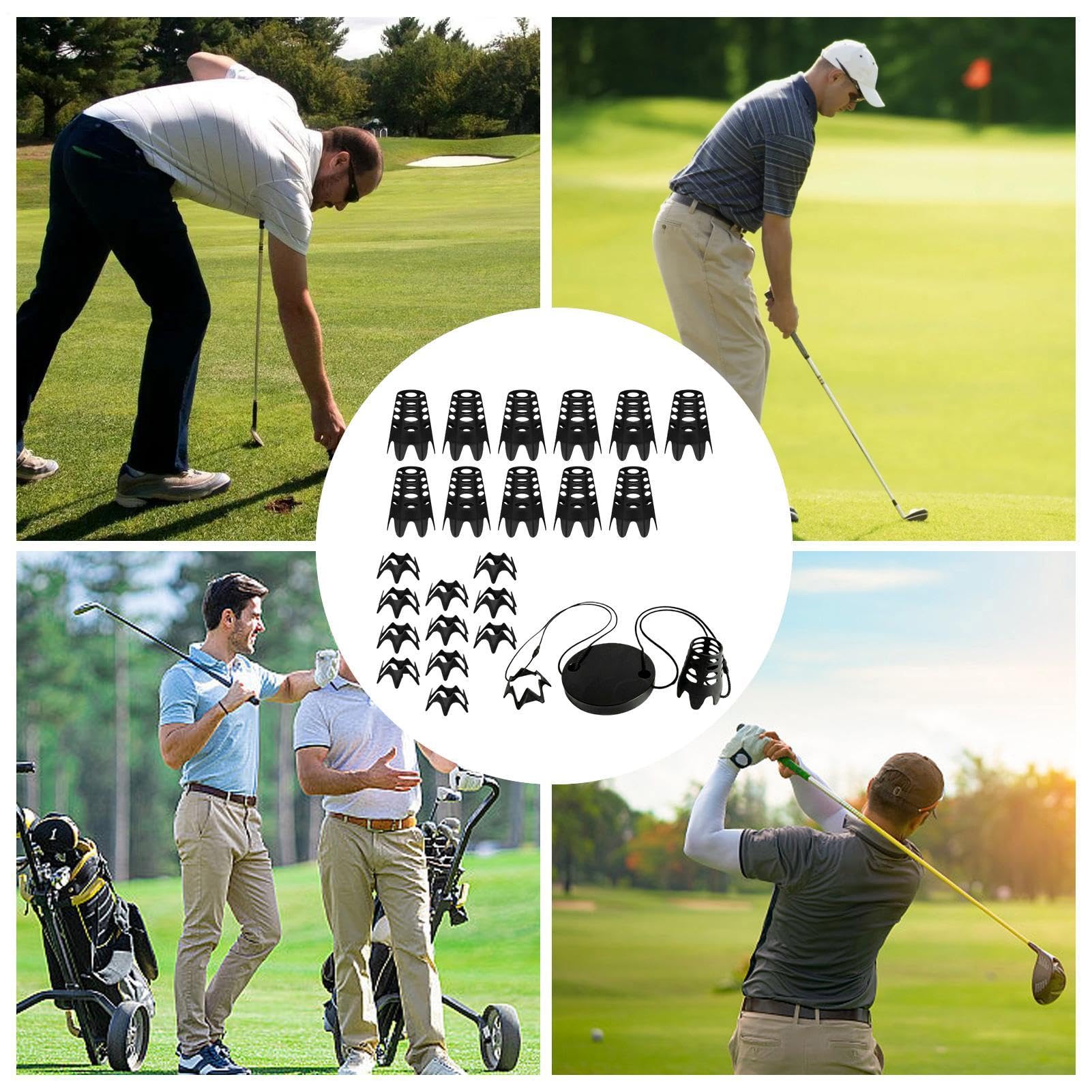 Set de Tees para Simulador de Golf Kit de Accesorios de Entrenamiento Negro