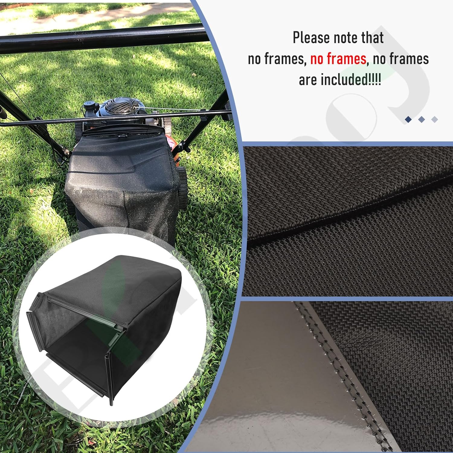 Braveboy Lawn Mower Bag 81320-VH7-D00 Fabric Grass Bag Compatible with HD HRX217 K1-K6 HMAA HXAA HYAA HZAA VKAA【No Framework Included】 Replaces 81320-VH7-000