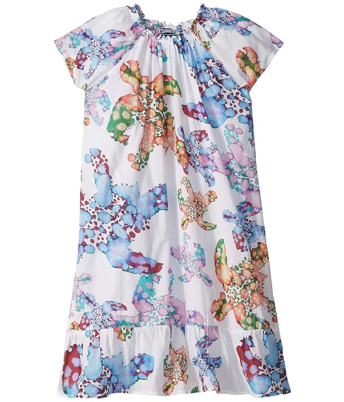 Vilebrequin Kids  Gizelle Watercolor Turtles Dress (Toddler/Little Kids/Big Kids) (White) Girls Swimwear