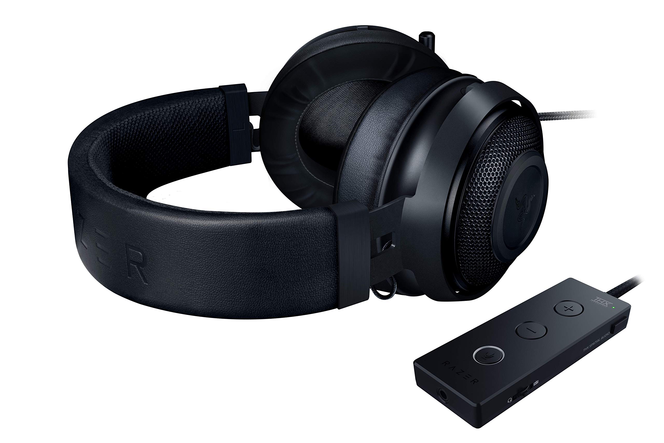 Razer Kraken Tournament Edition - Esports Gaming Headset (Kabelgebundenes Gaming Headphones mit USB-Audio-Controller, THX Spatial Audio, 50-mm-Treiber, Plattformübergreifende Kompatibilität) Schwarz