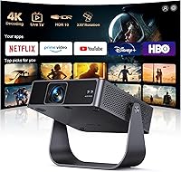 PUTRIMS S36 Smart Mini Projector: Native 1080P, 4K Support, WiFi 6 Bluetooth, Auto Focus, Free Live TV - Portable Outdoor Home Theater