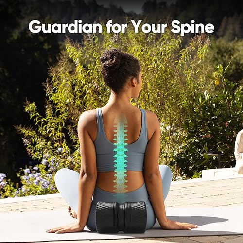 Miniatura 3 de FitBeast Rodillo trasero  Rueda de masaje de tejido profundo, rueda de yoga y estirador de espalda para aliviar el dolor (6 pulgadas)