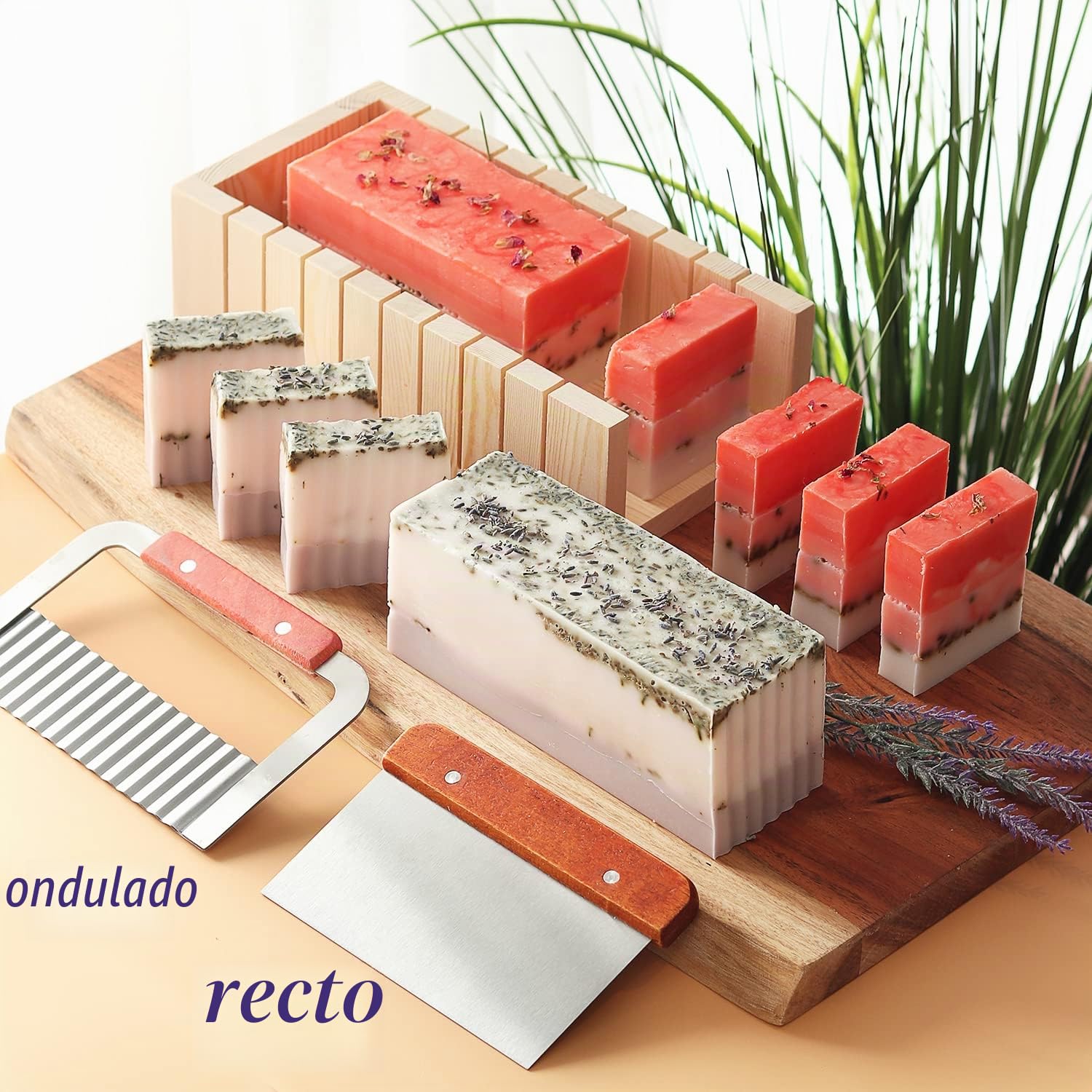 CraftZee Gran kit de fabricación de jabón: kits de bricolaje para adultos y niños, incluye base de jabón, caja de cortador de jabón, moldes de caja de silicona, fragancias, pétalos de rosa y más