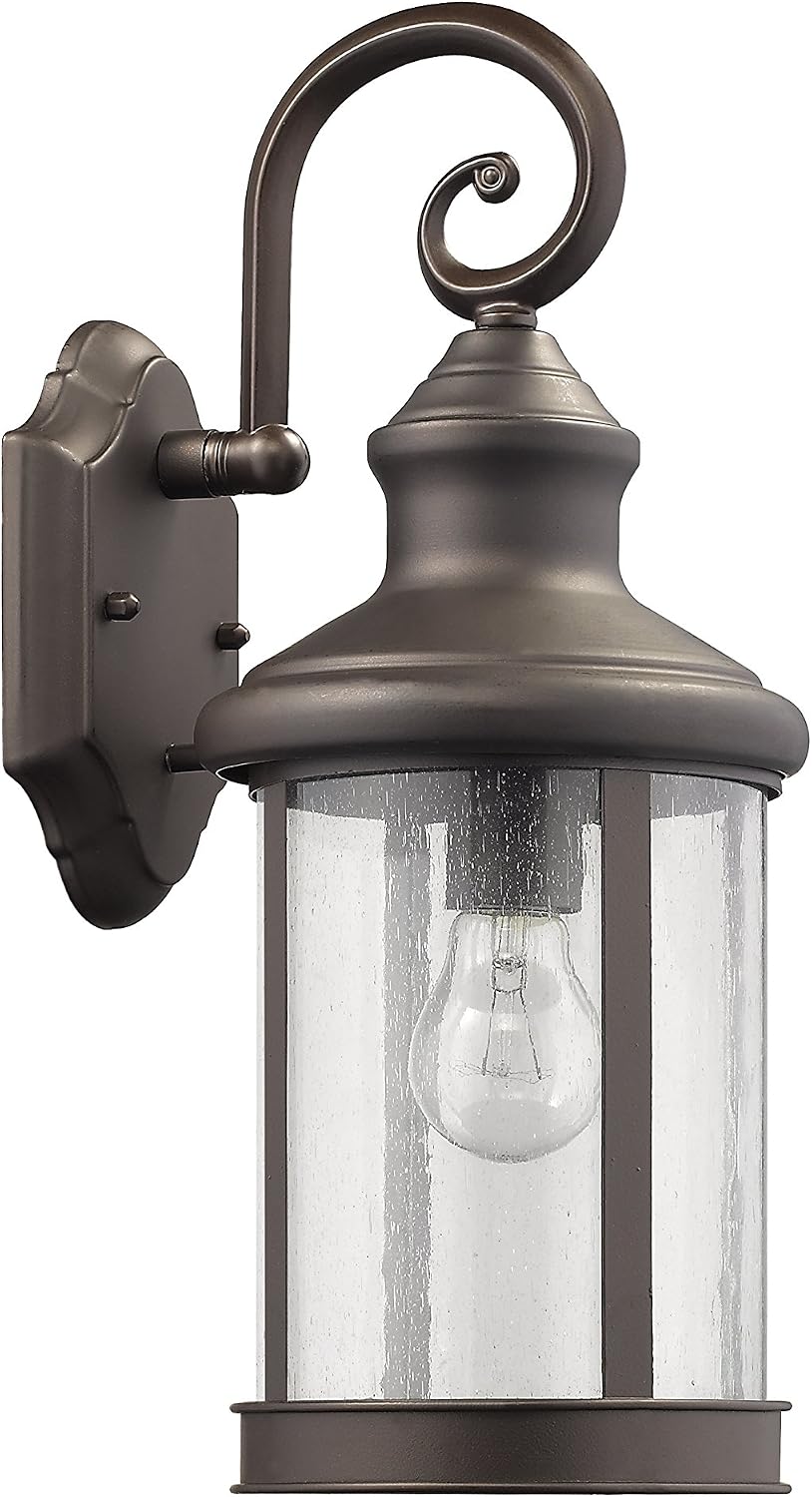 Transitional 1 Light Rubbed Bronze Outdoor Wall Sconce 16" Height