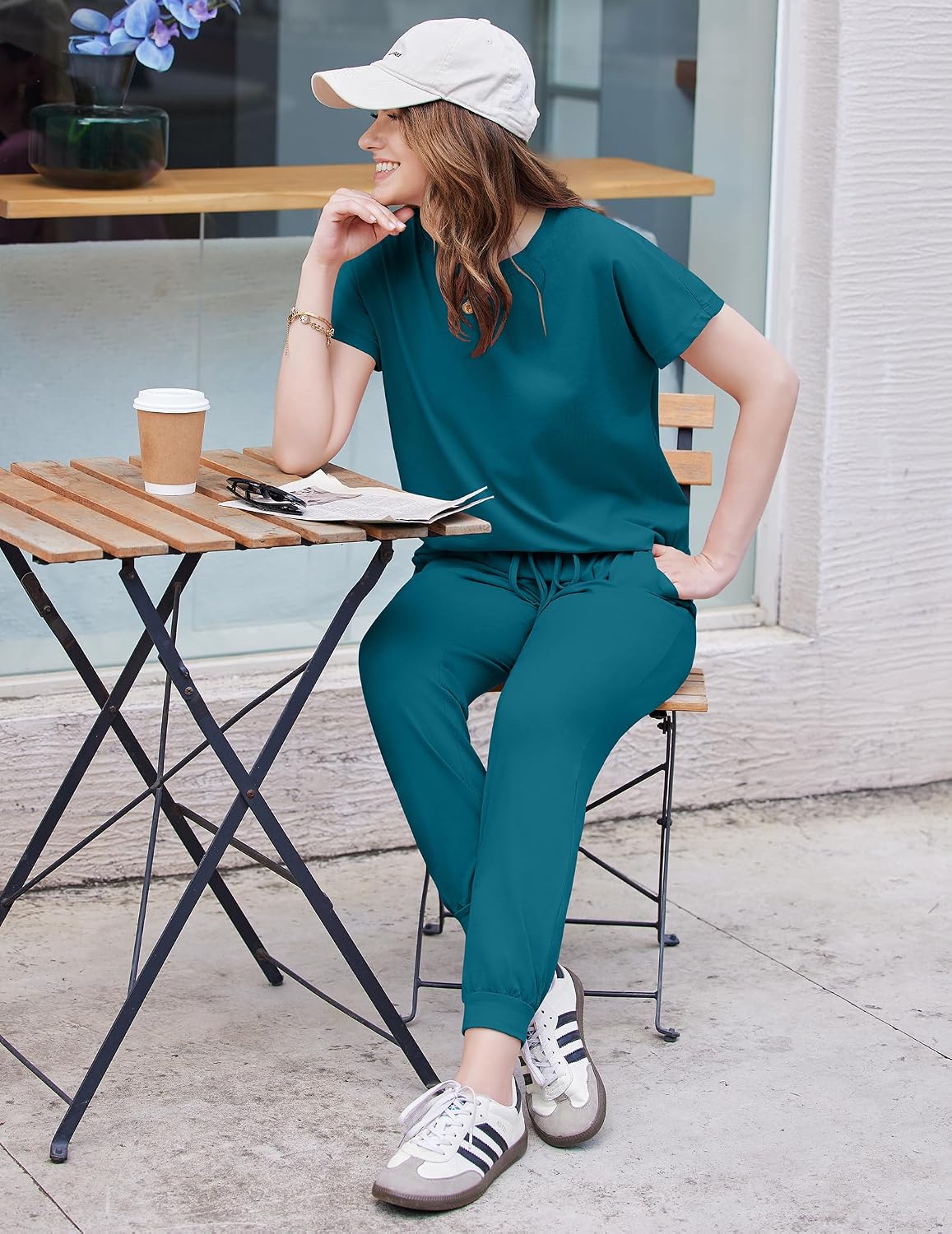 Ekouaer Womens Pajama Sets 100% Cotton Pjs 2 Piece Jogger Pants Lounge Sets image 4