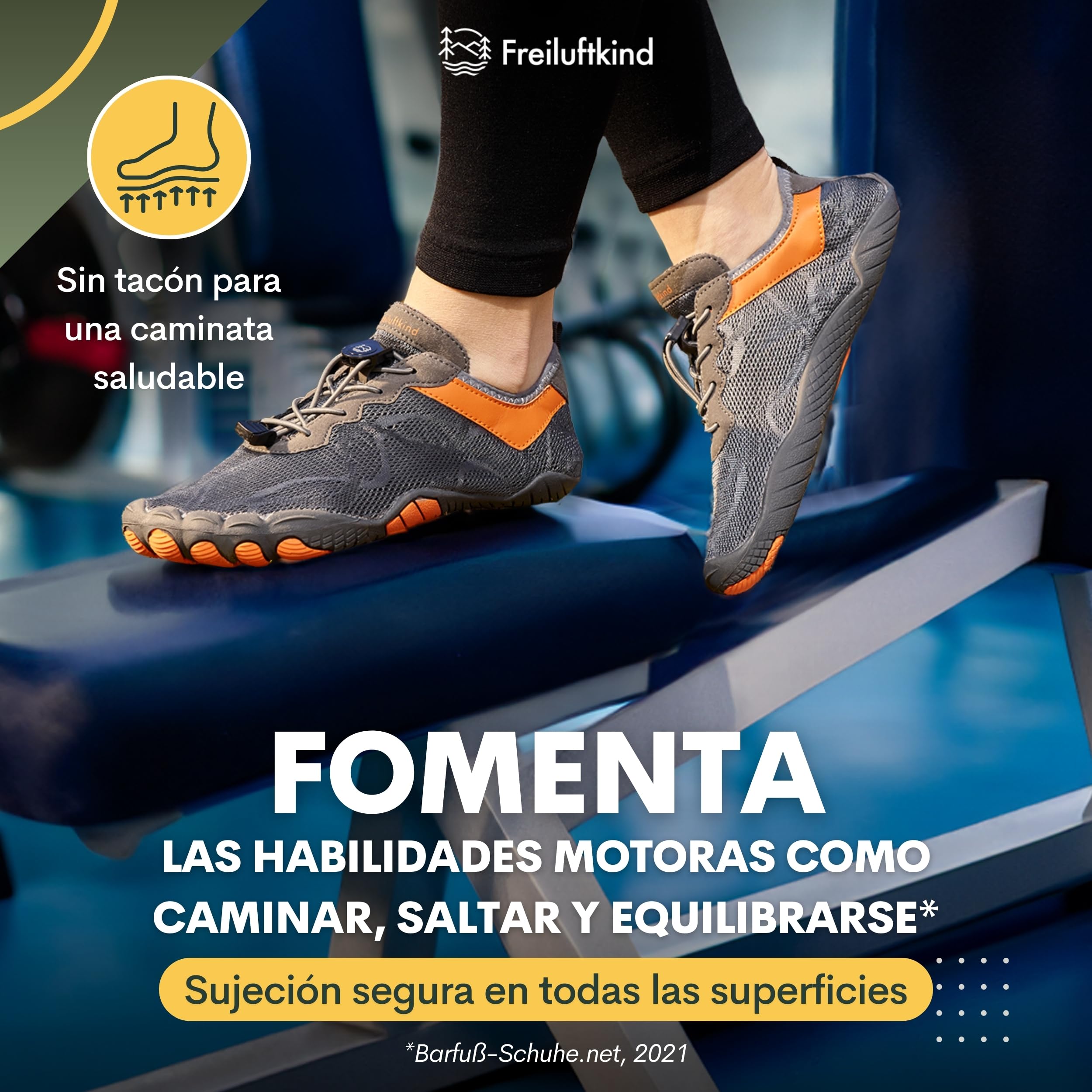 Freiluftkind El Original – Zapatillas Barefoot Antideslizantes Kokoda – La Zapatilla Barefoot Aventura – Zapatillas de Running Barefoot