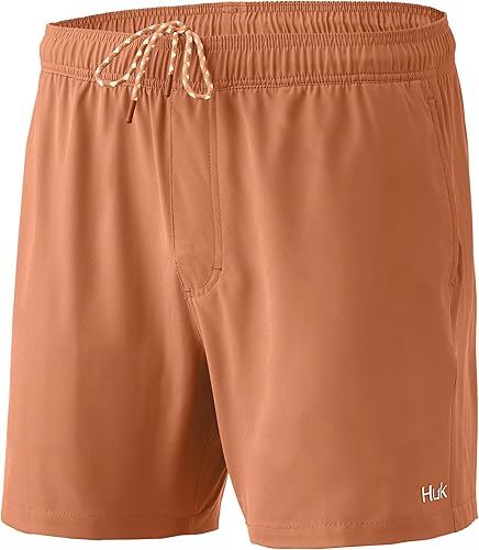 Miniatura 14 de HUK Pantalones cortos de pesca y natación Playa de secado rápido para hombre + UPF 30 Key Lime - 6",Trenza - 6",Rosa cebada - 17",Resplandor azul