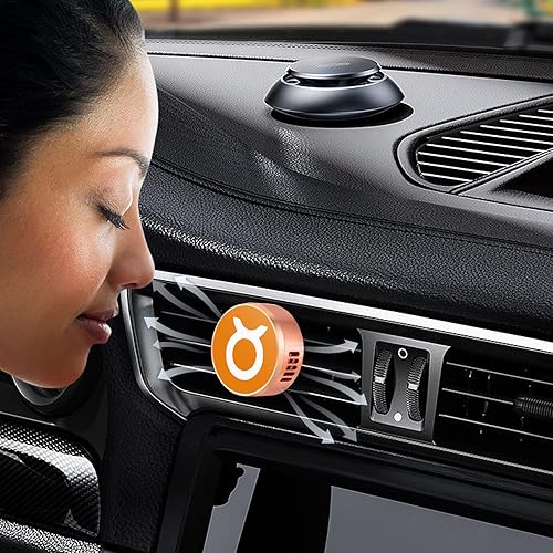 Miniatura 5 de Ambientadores de coche Doce constelaciones 5 almohadillas de repuesto de fragancia sólida Clip de ventilación de aire para automóvil (Cáncer)