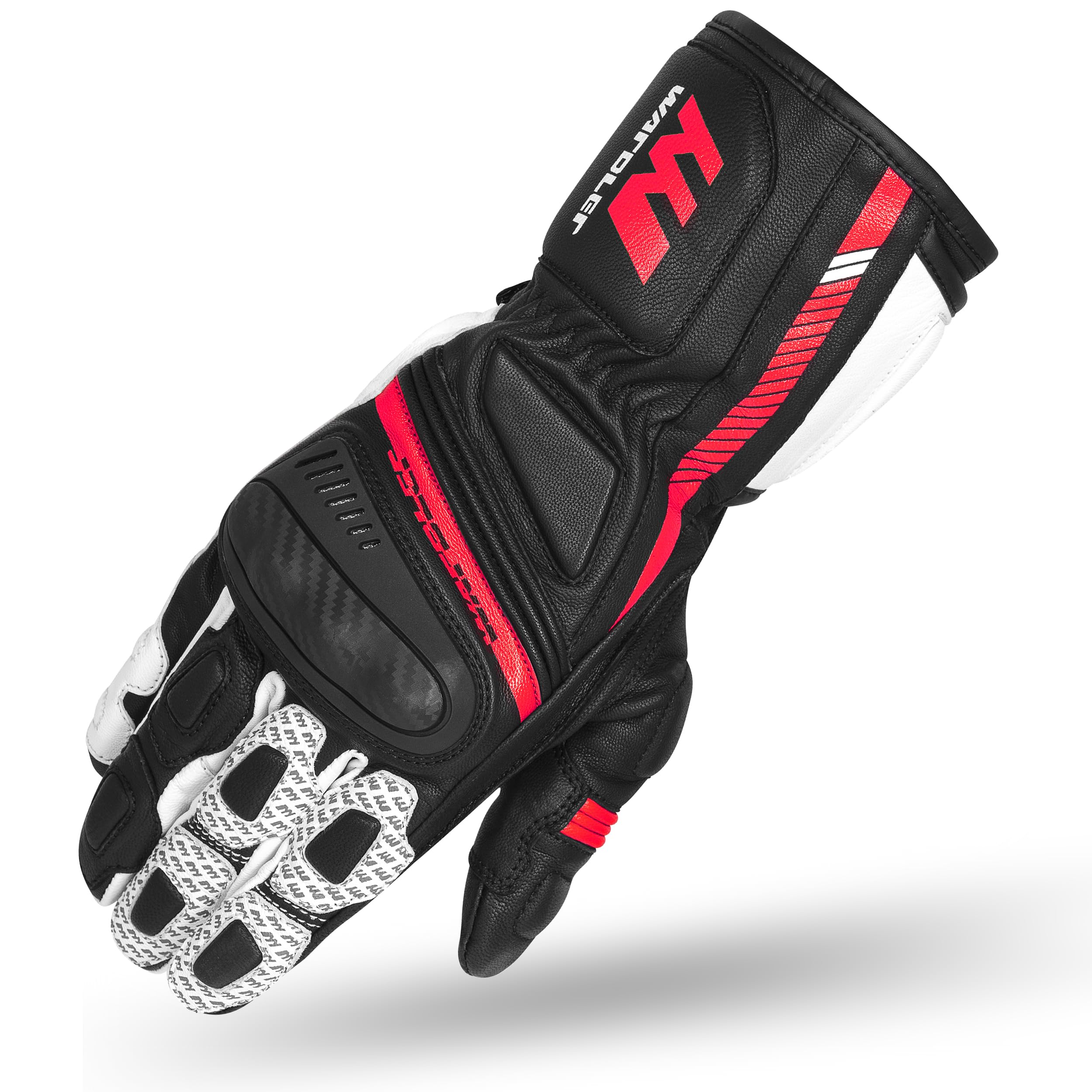 Laguna Men's Leather Motorcycle Gloves Carbon Knuckle CE Armor Touchscreen Summer Racing Gloves