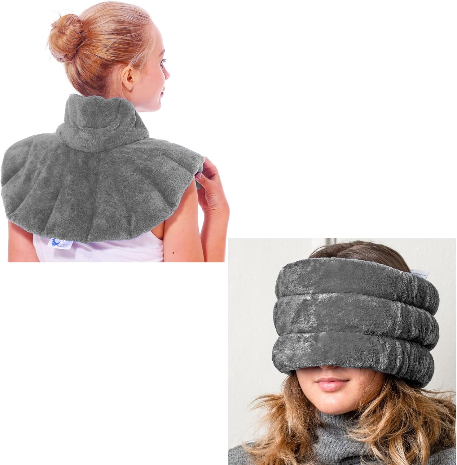 Huggaroo Cordless Weighted Microwave Heating Pads for Neck and Shoulders and