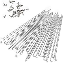 BaveL 36 Pcs 14G Sliver Bicycle Steel Spokes 201 mm-309 mm with Copper Cap 36pcs,Mountain Bike Spokes,for MTB,Ebike,City Bikes-Replacement/Repair Spoke