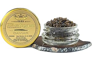 OVERNIGHT SHIPPING - OLMA Beluga Hybrid Sturgeon Black Caviar from Italy