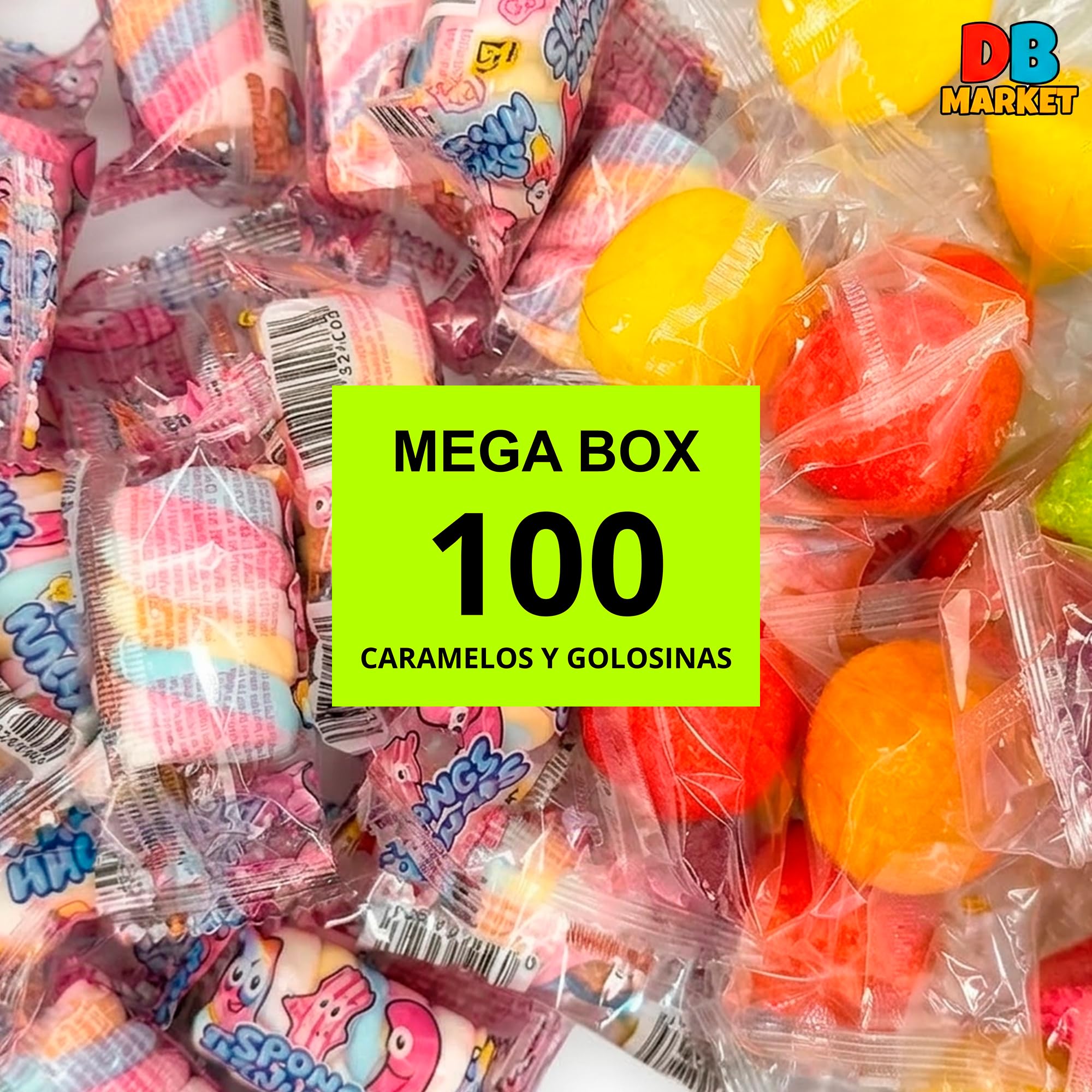 Mega Pack 100 Chuches Golosinas Caramelos para Relleno de Piñata Surtido Sin Gluten Sin Lactosa