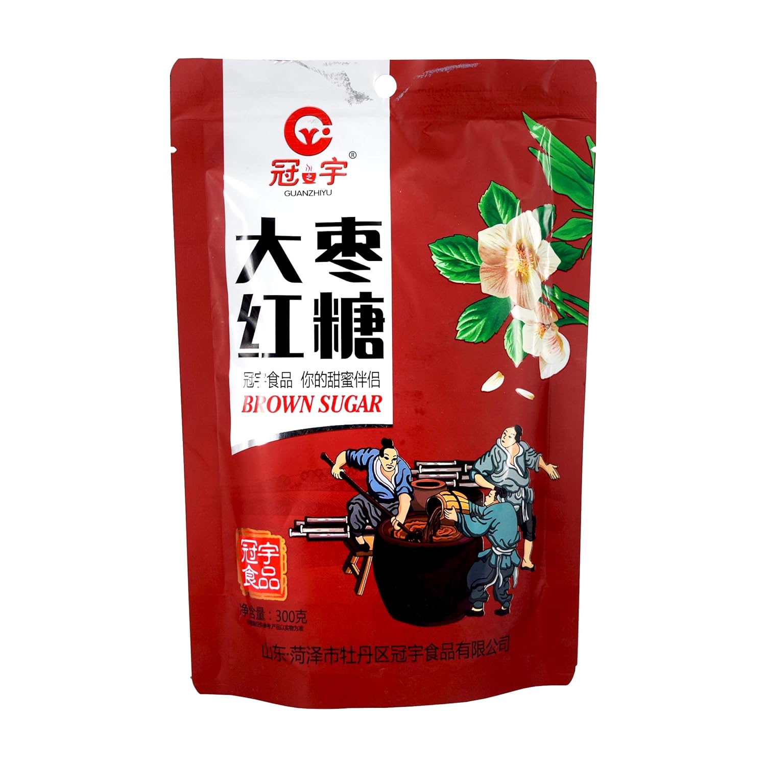 GuanZhiYu Sugar 冠之宇 糖系列 300g (大枣红糖 Brown Sugar With Dates)(pack of 4)