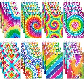 24 Pcs Mini Tie Dye Notepads Multicolor Style Pocket Notebooks for Kids Spiral Mini Notebook Fun Coil Mini Notepad Tie Dye Birthday Party Supplies Small Note Pads Tie Dye Party Favors (Vivid Style)