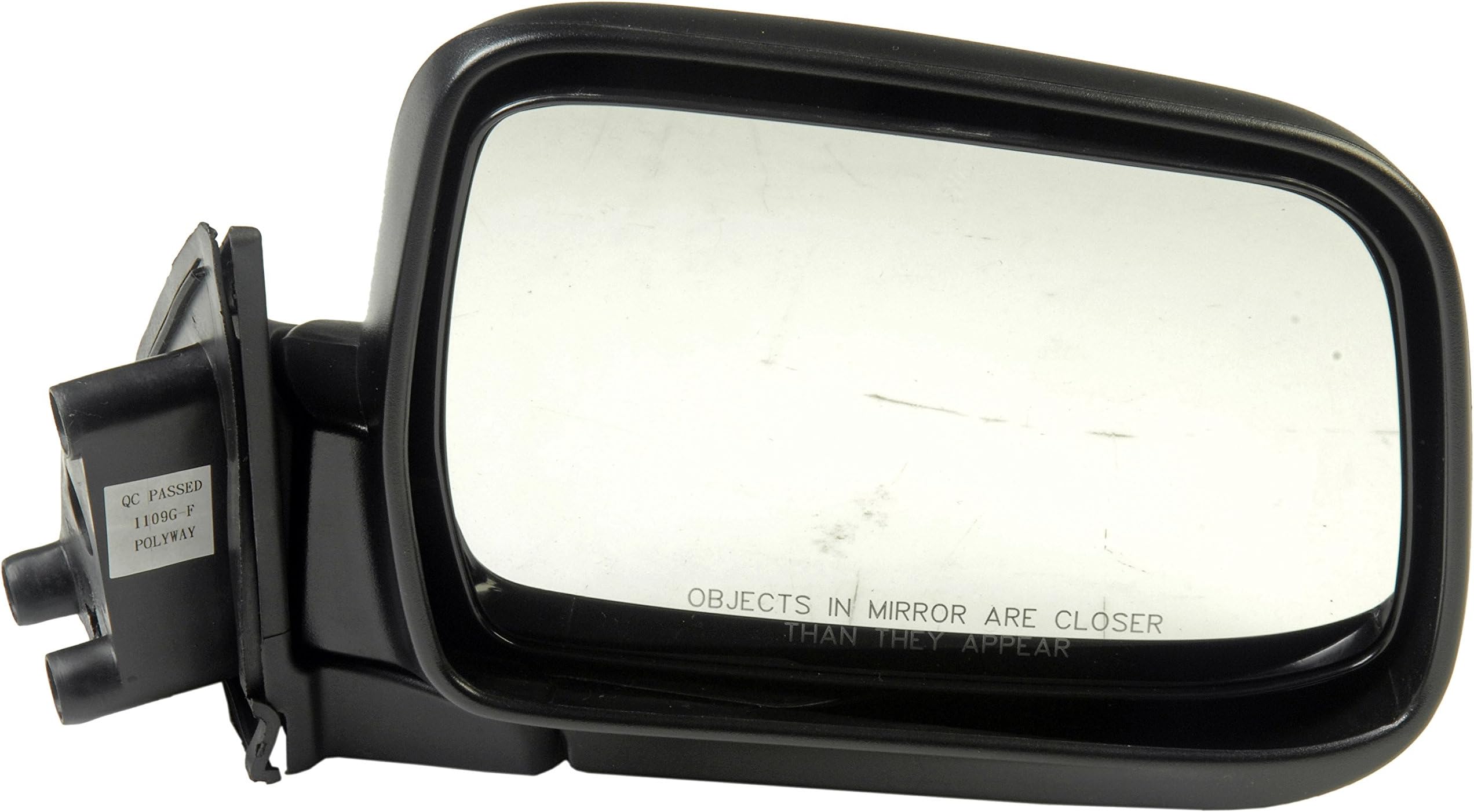 Dorman 955-1411 Passenger Side Manual Door Mirror - Folding for Select Nissan Models, Black