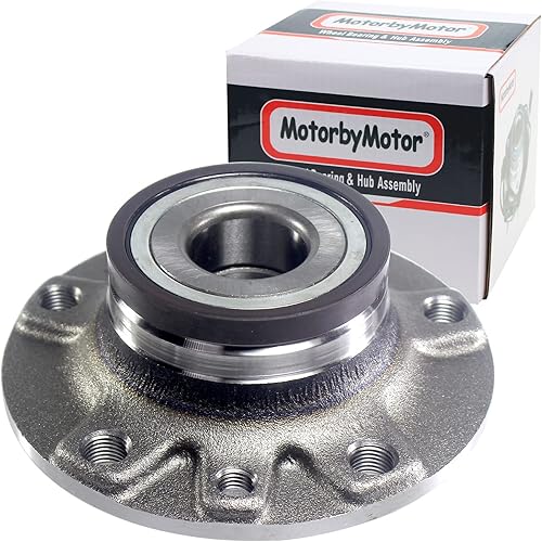 MotorbyMotor 512510 Reemplazo del conjunto de cojinete de rueda trasera y cubo para Dodge Dart 2013-2016 de baja descentralización OE reemplazo