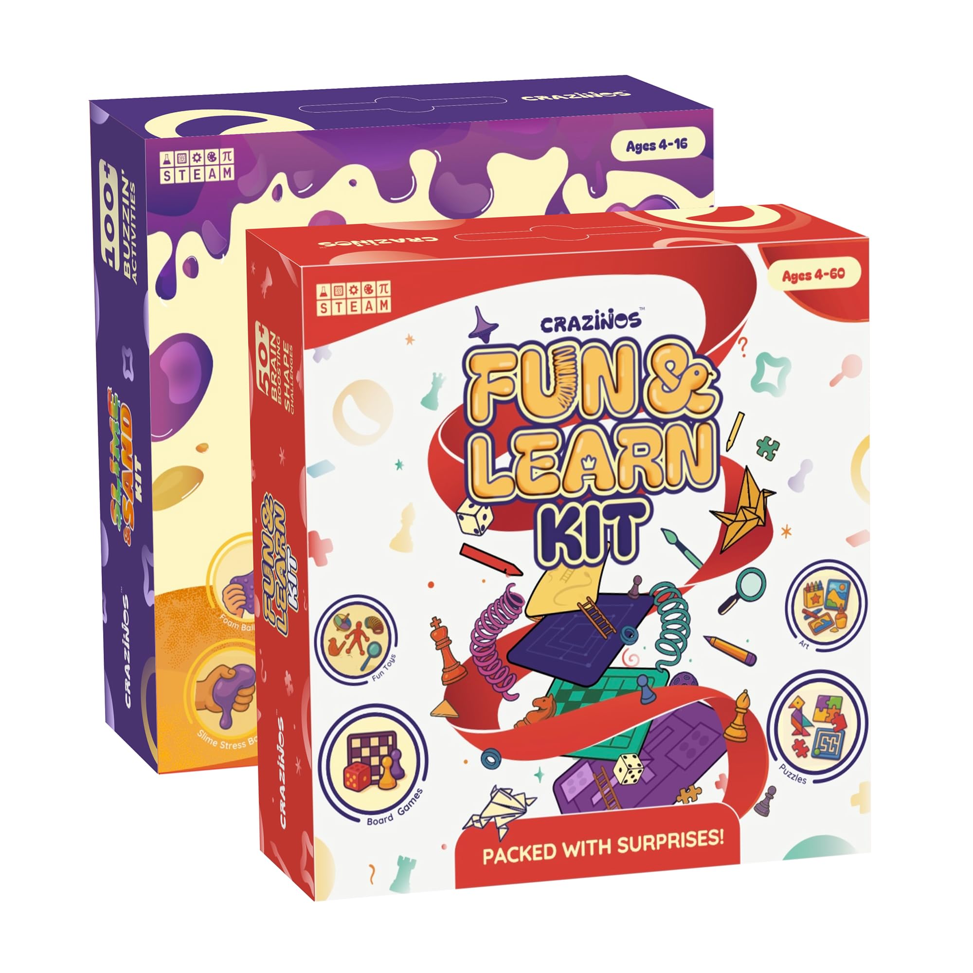 Buy CRAZINOS Slime Lab + Fun Learning Games Combo for Kids | Board