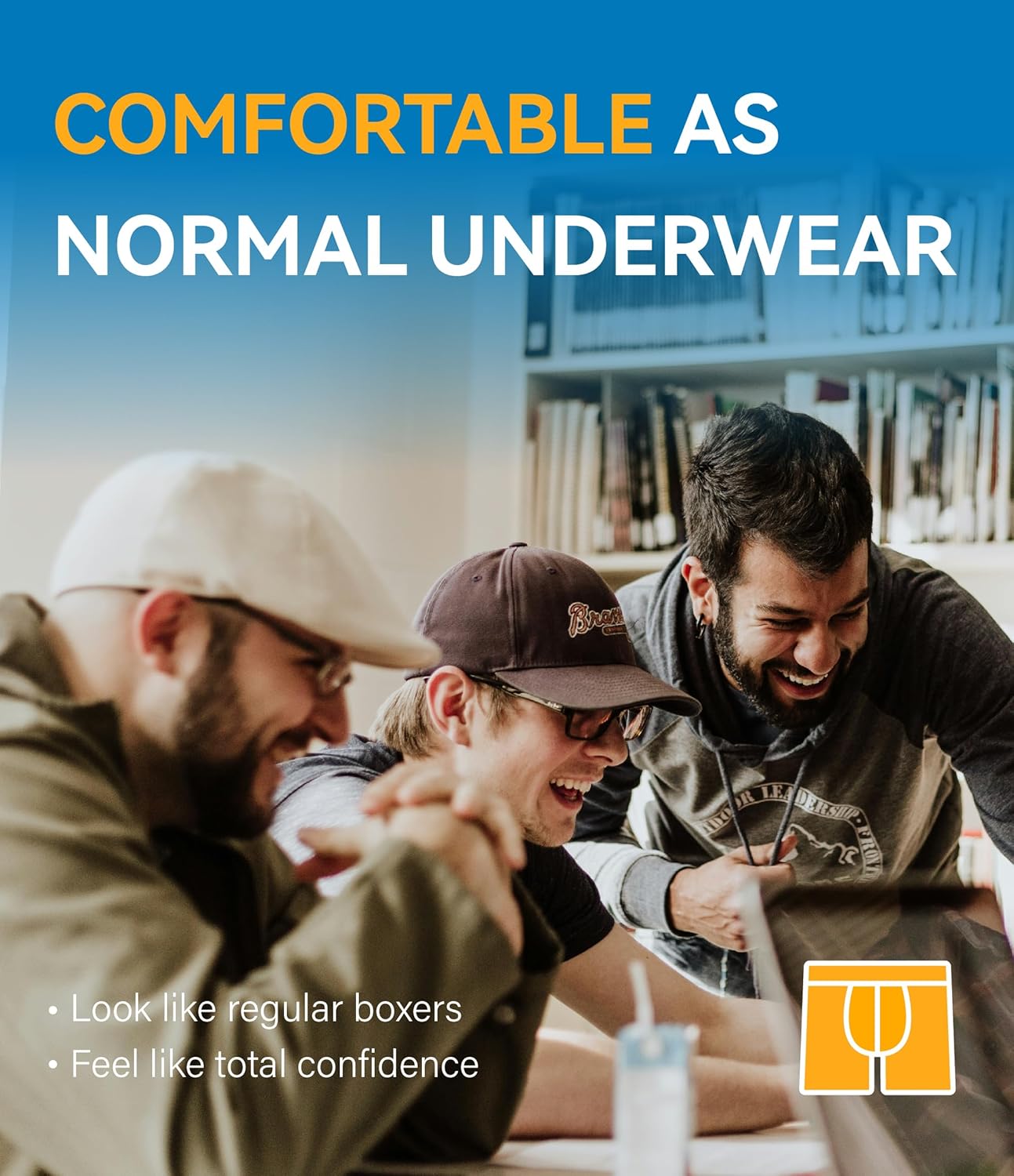 Adult Incontinence Protective Underwear for Men Washable Bladder Leak Proof Boxer Brief with 60ml Absorbency 1 Pack (Dark Gray, 2XL) - Image 9