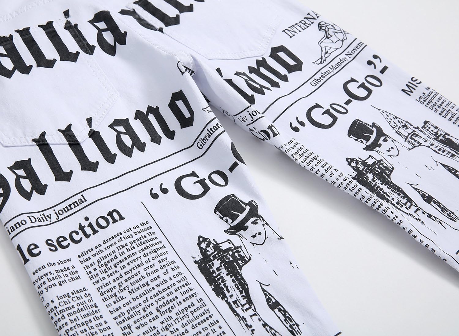 Men's Skinny Fit Ripped Destroyed Fashion Comfy Stretch Jeans Pants