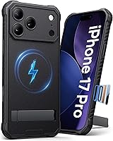 Vista 1 de for iPhone 17 Pro Case, Compatible with MagSafe & Built-in Stand & Camera Control Capture Button, Military Grade Protection Rugged Magnetic Phone