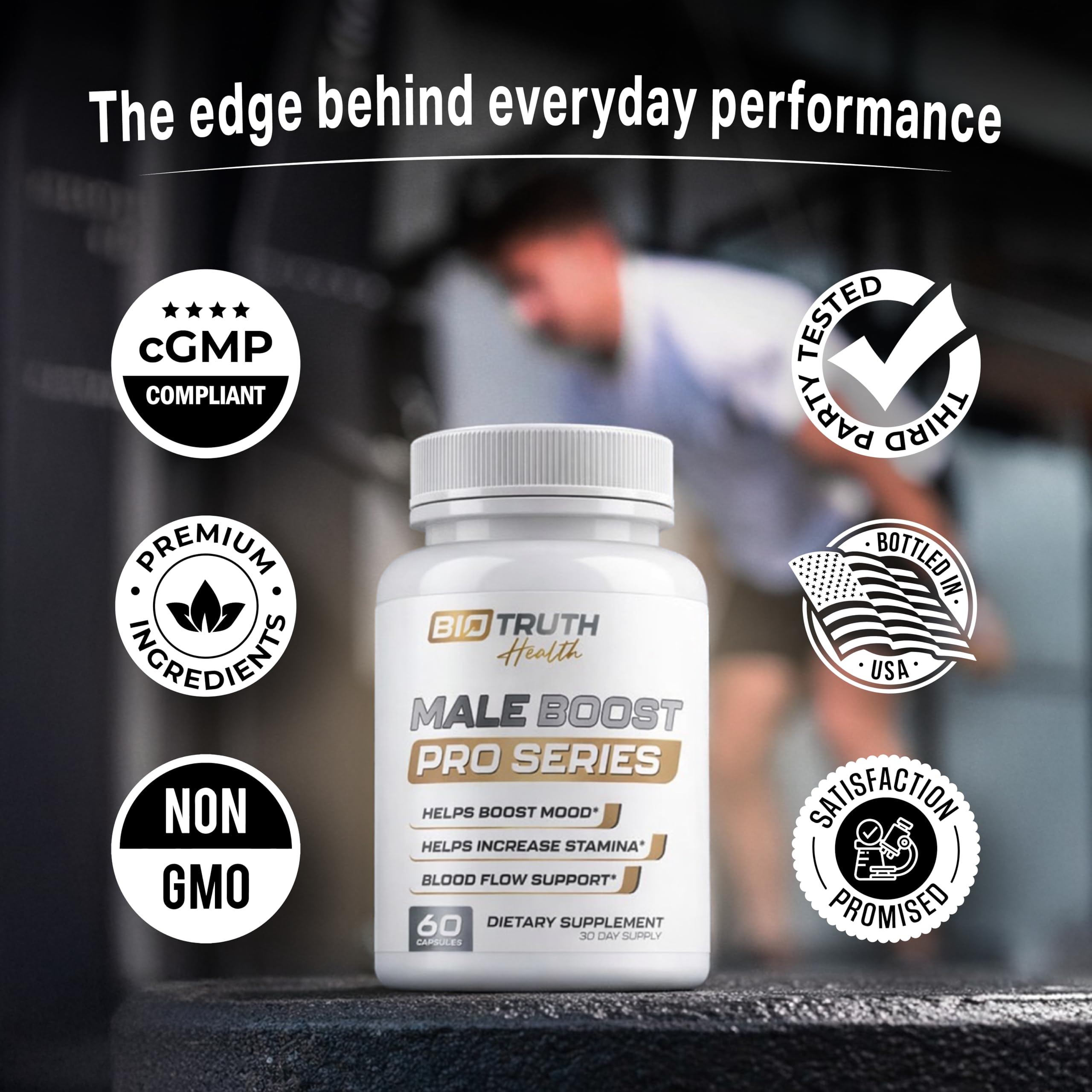 Male Boost PRO Series - The Ultimate Male Supplement - Pills for Men Fast Acting Blood Flow for Manhood, Muscle, Strength, Stamina - Overall Test Level Support - HornyGoatWeed + 8 More - 60 Capsules — Amazon image 6