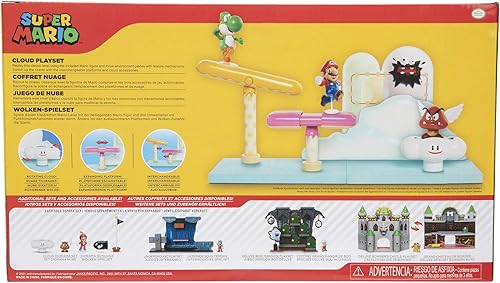 Miniatura 6 de Super Mario Cloud World Diorama Set con figura de acción Running Mario de 2.5 pulgadas