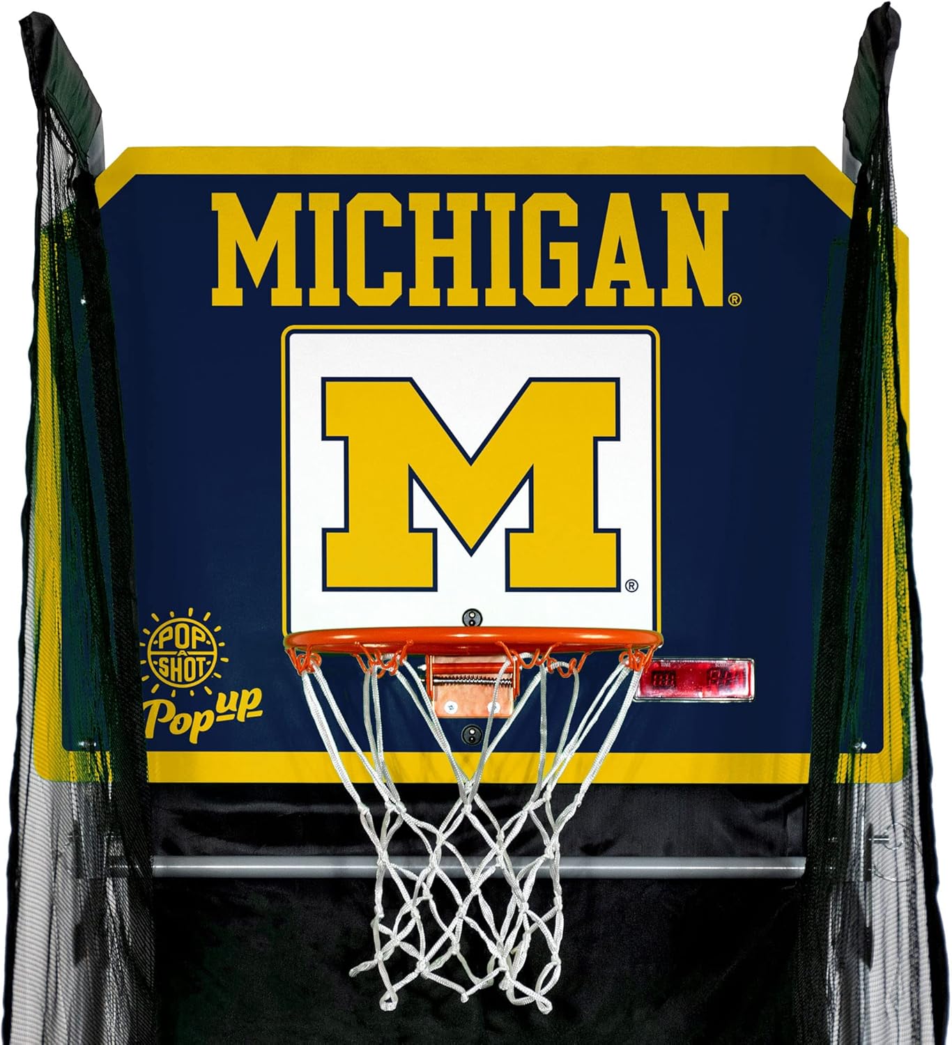 Pop-A-Shot - Tailgate Game with NCAA Graphics l Arcade Basketball Inside, Out, and On The Go | Infrared Sensor Scoring | 3 Balls | Foldable, Portable, Tote Bag Included l for All NCAA Fans