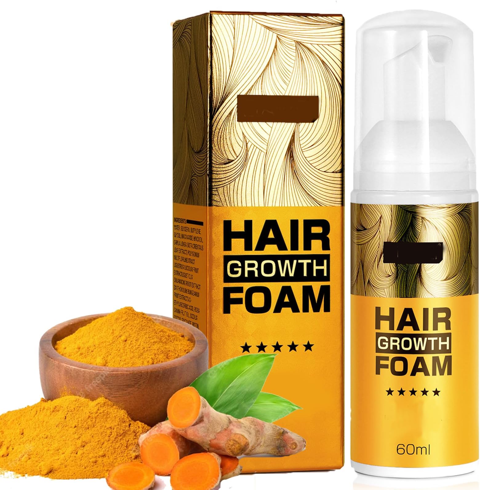 Hair Regrowth Serum For Hair Loss,Gentle Hair Growth Spray,Hair Regrowth For Men & Women,Ginger Hair Regrowth Serum For Hair Loss,Cover Hair Fibres & Anti-Hair Loss-Gentle & Safe
