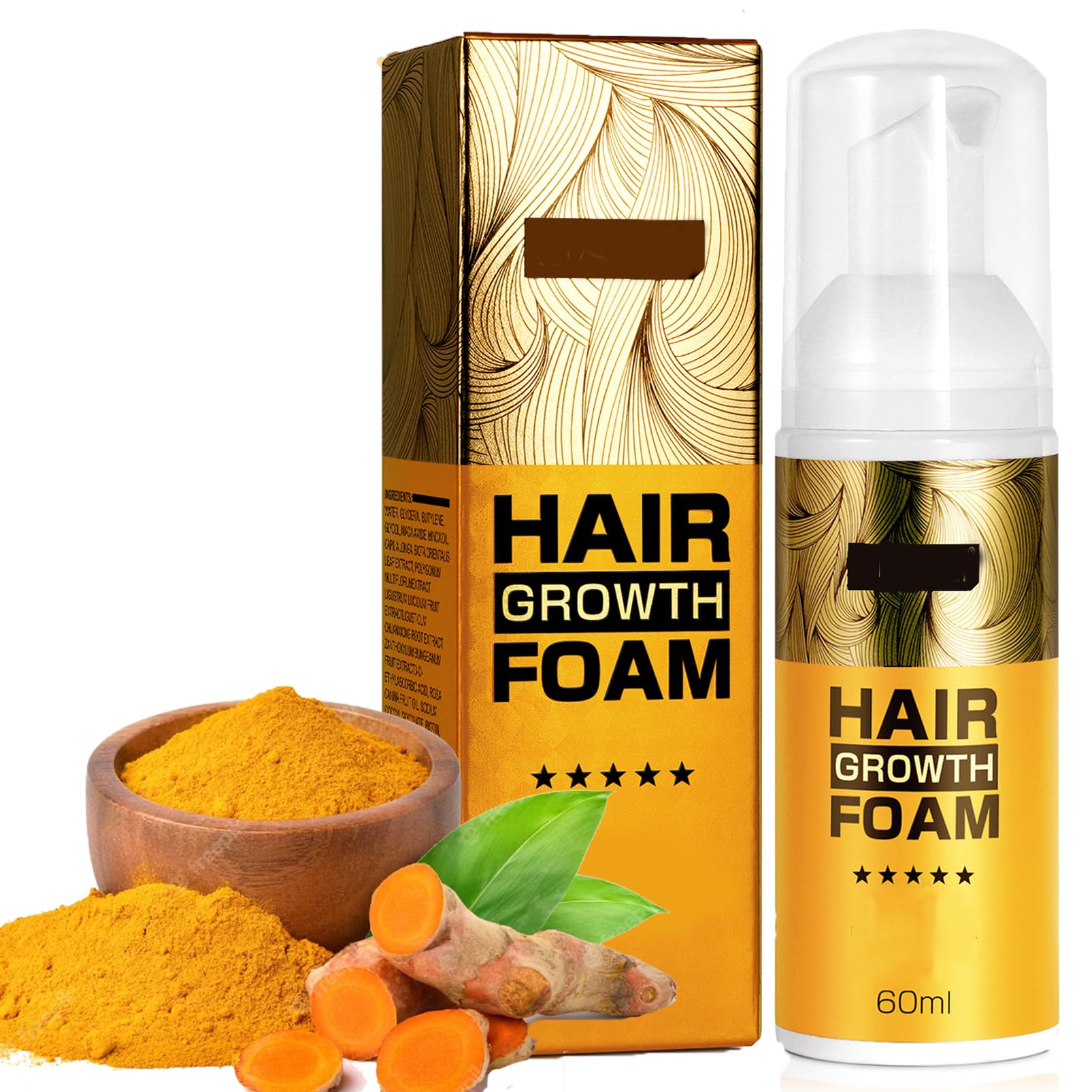 Hair Regrowth Serum For Hair Loss,Gentle Hair Growth Spray,Hair Regrowth For Men & Women,Ginger Hair Regrowth Serum For Hair Loss,Cover Hair Fibres & Anti-Hair Loss-Gentle & Safe
