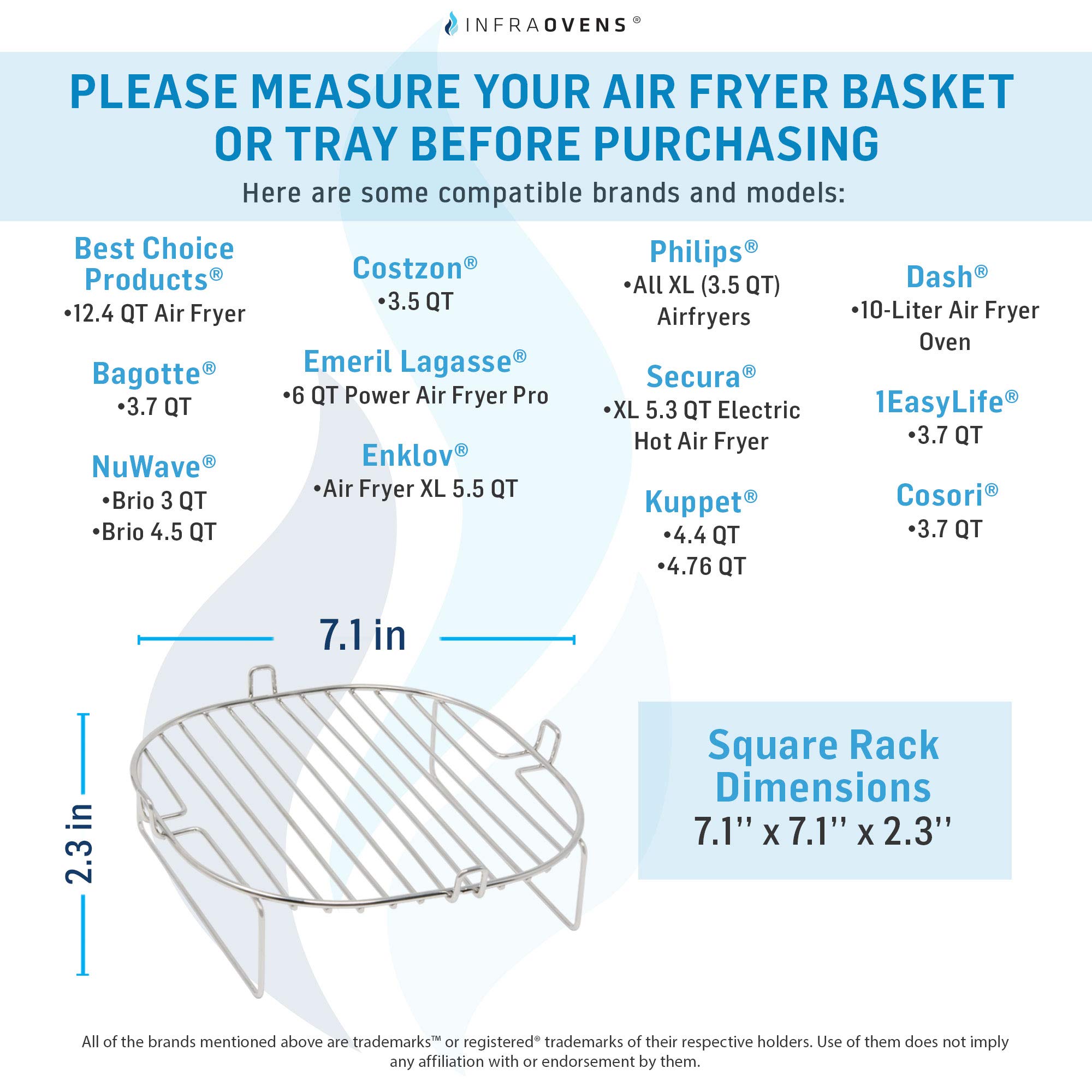 Air Fryer Accessories Compatible with Kuppet, NuWave Brio, Bagotte