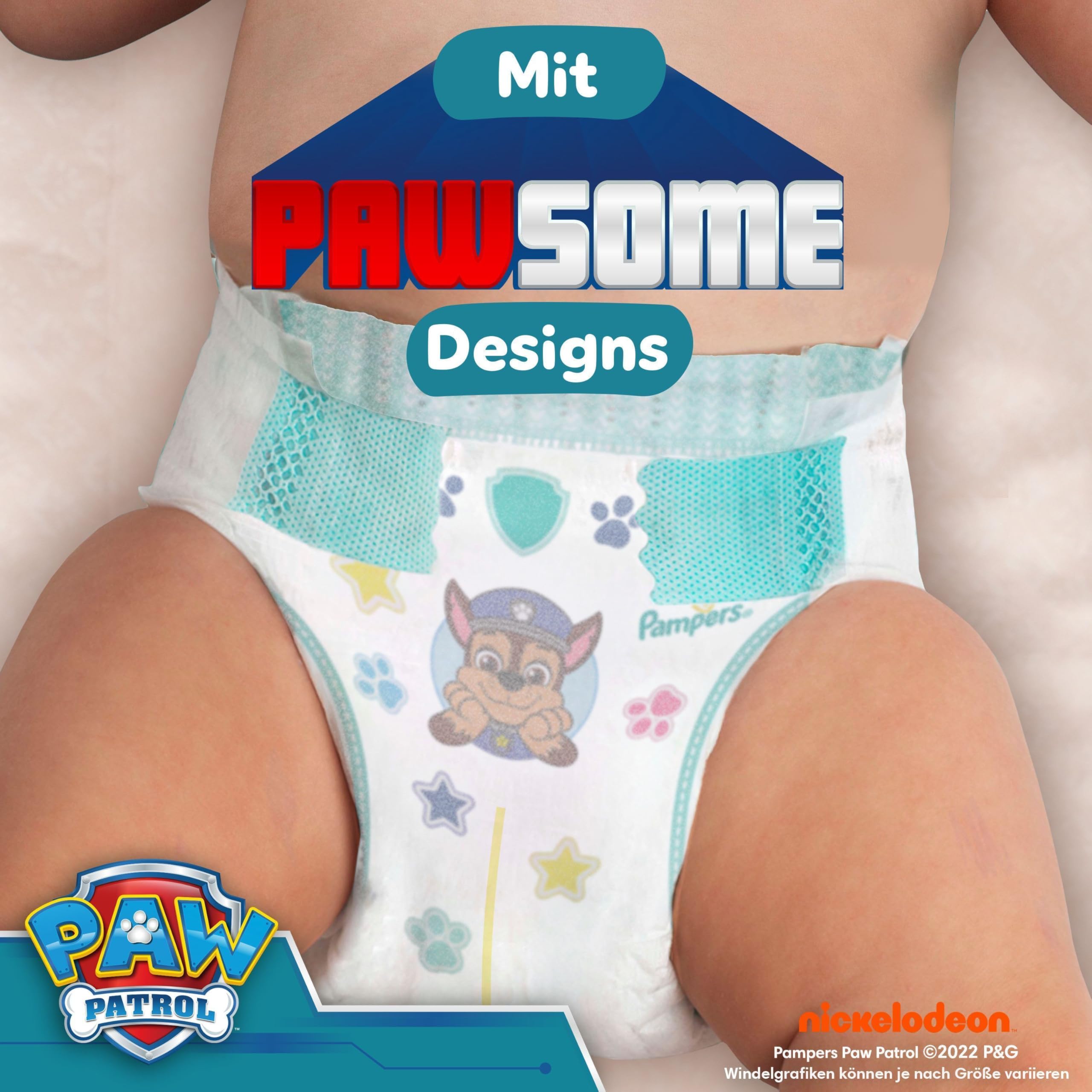 Pampers Baby-Dry Paw Patrol Edition Größe 3, 234 Windeln, 6kg-10kg, Bis zu 100Prozent Auslaufschutz und Komfort die ganze Nacht