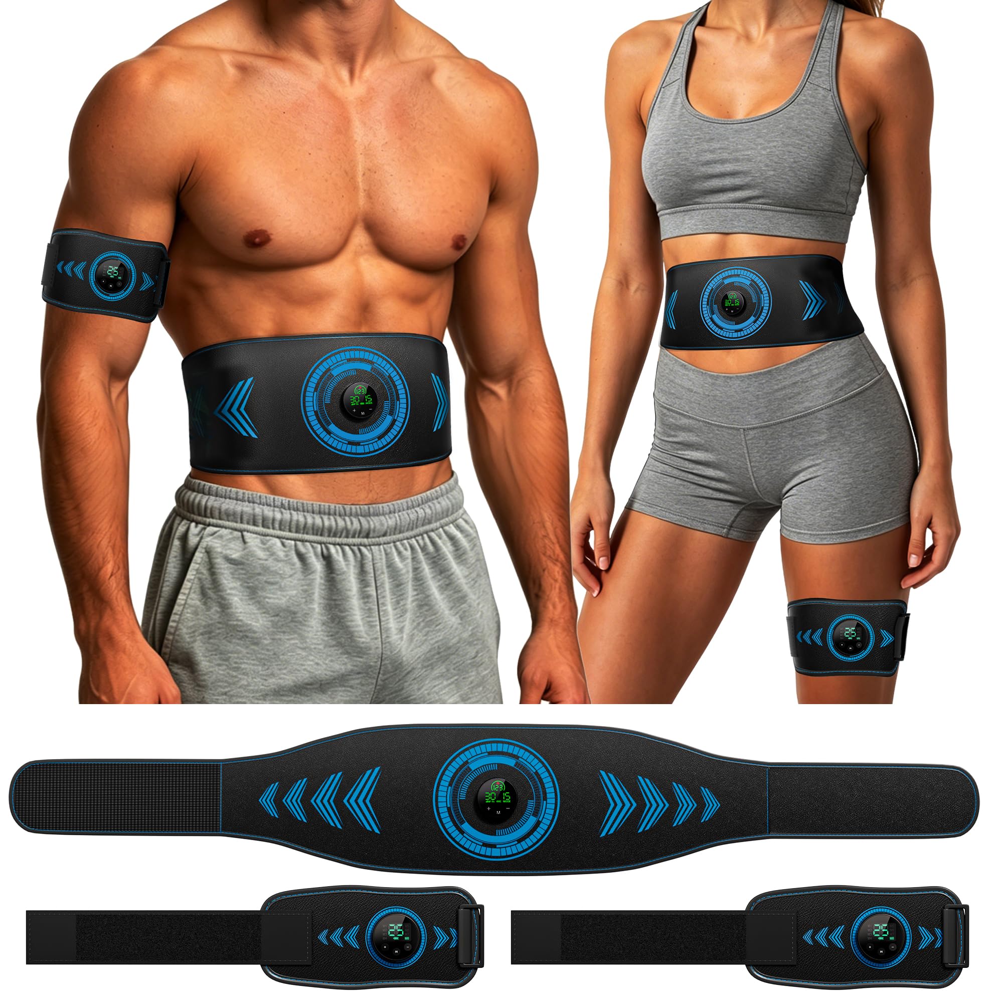 Abs Stimulator Muscle Toner, Powered EMS Muscle Stimulator for Home Use, for Muscle Conditioning (Belts with Armbands) — Amazon image 8