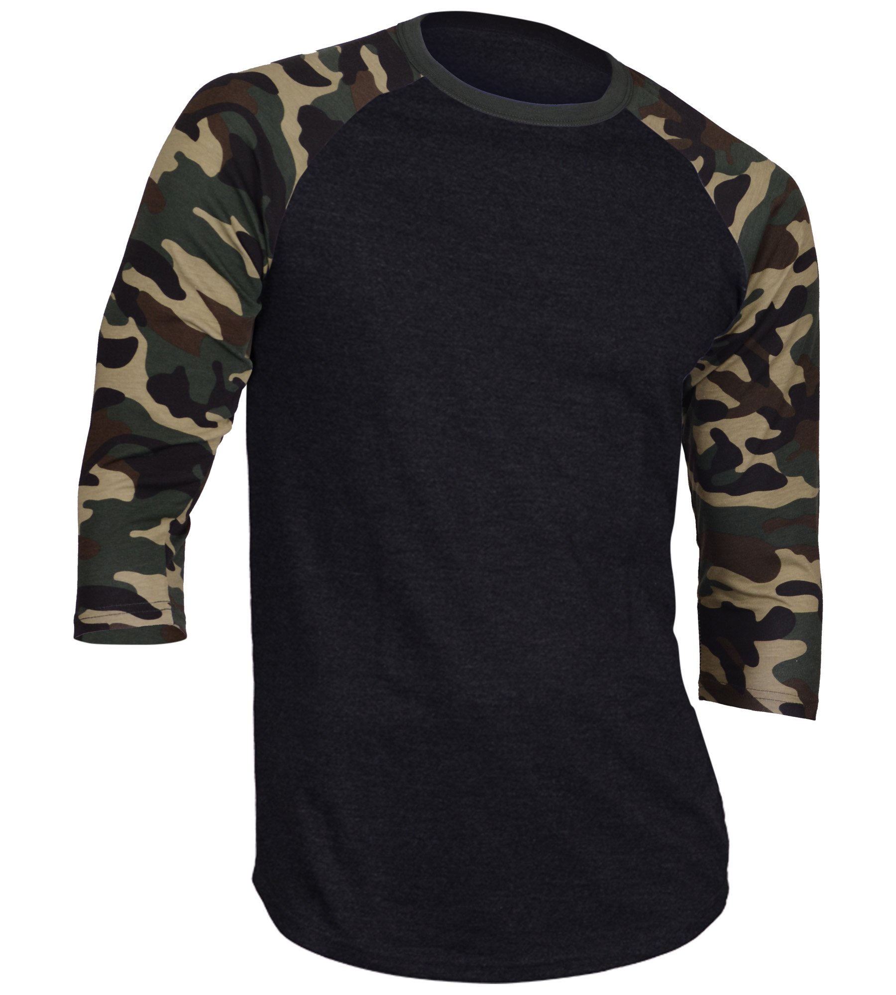 Dream USA Men's Casual 3/4 Sleeve Baseball T-shirt Raglan Jersey Shirt