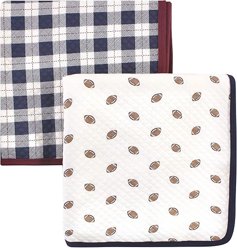 Miniatura 6 de Hudson Baby Manta unisex acolchada multiusos para bebé, manta de recibo, manta para cochecito, diseño de cuadros de búfalo, 1 paquete, talla única