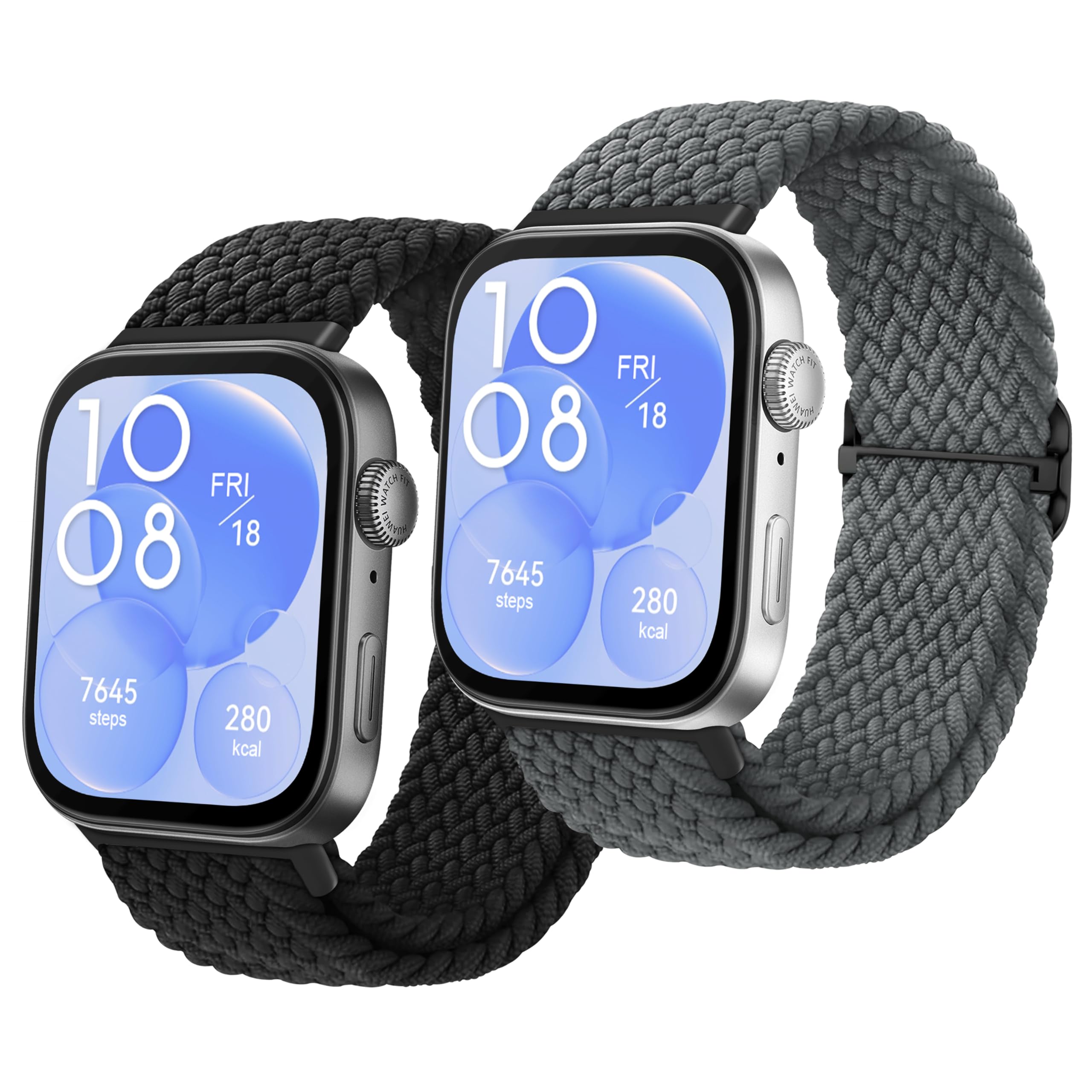 Braid Nylon Band Compatible with Huawei Watch Fit 3 Strap, Soft Sport Replacement Wristband for Huawei Fit 3 Smartwatch Fitness Accessories