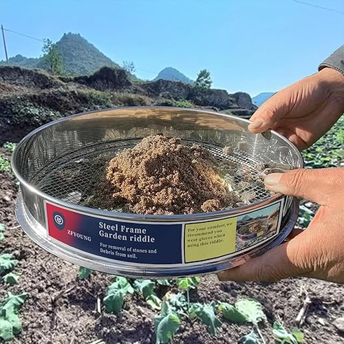 Miniatura 4 de Pantalla de malla de acero inoxidable 304 14 "Malla de malla - Tamiz de suelo para jardines grandes para aumentar su productividad de jardinería,